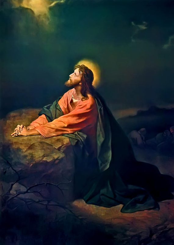 Christ praying in the Garden of Gethsemane